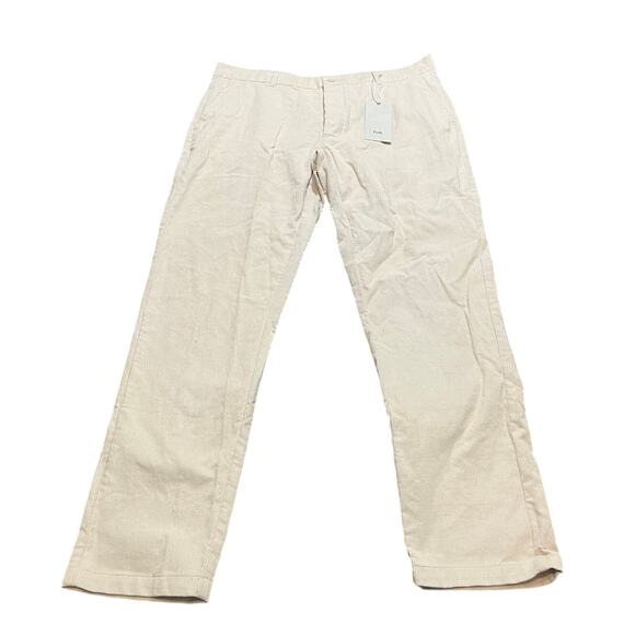 Folk Men’s Freddy Cord Trousers Winter White Pants Size 36 Waist Casual Cream - Picture 1 of 10